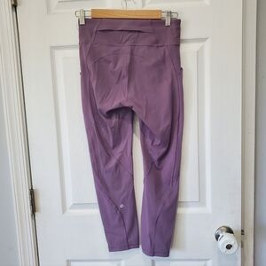 Lululemon Time To Sweat Crop *23" Smoked Mulberry Size 6